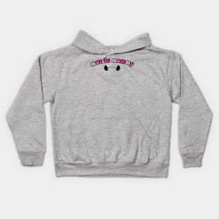 muscle mommy pink Kids Hoodie